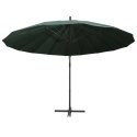 PARASOL OGRODOWY WISZĄCY ZIELONY 3M SŁUPEK ALUMINIOWY
