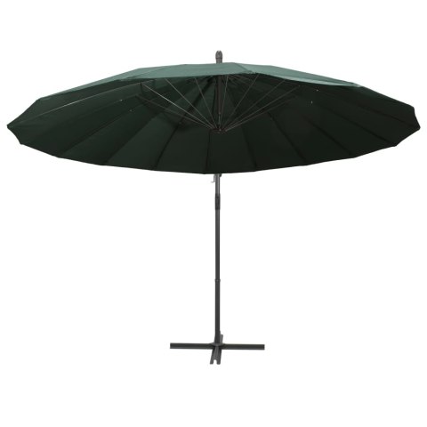 PARASOL OGRODOWY WISZĄCY ZIELONY 3M SŁUPEK ALUMINIOWY