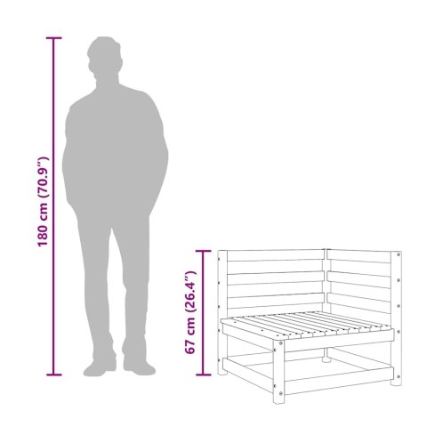 OGRODOWA SOFA 3-OSOBOWA IMPREGNOWANE DREWNO SOSNOWE