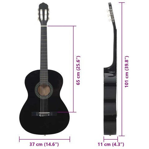 GITARA KLASYCZNA DLA POCZĄTKUJĄCYCH 4/4 39"DREWNO LIPOWE