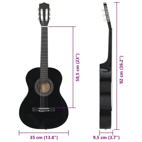 GITARA KLASYCZNA DLA POCZĄTKUJĄCYCH I DZIECI 3/4 36"