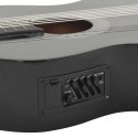 GITARA KLASYCZNA Z WYCIĘCIEM 6 STRUN I EQUALIZER CZARNA