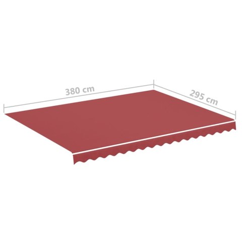 ZAPASOWA TKANINA NA MARKIZĘ BURGUNDOWA 4X3M