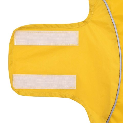 PŁASZCZ PRZECIWDESZCZOWY DLA PSA Z ODBLASKOWYMI PASKAMI