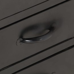 KOMODA SZAFKA 110X30X65CM LITE SUROWE DREWNO MANGO I STAL