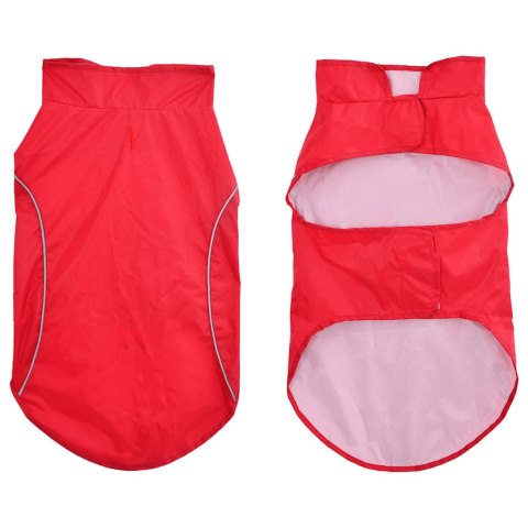 PŁASZCZ UBRANKO PRZECIWDESZCZOWE DLA PSA Z ODBLASKOWYMI PASKAMI L