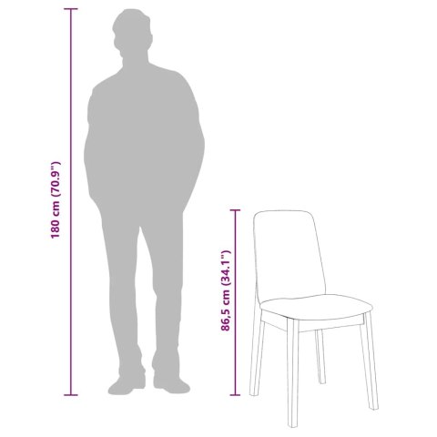 KRZESŁA DO JADALNI Z PODUSZKAMI 2 SZT. BIAŁE LITE DREWNO GUMOWE