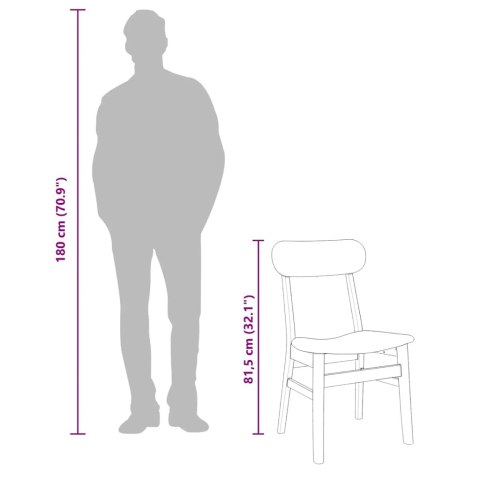 KRZESŁA DO JADALNI Z PODUSZKAMI 2 SZT. BIAŁE LITE DREWNO GUMOWE