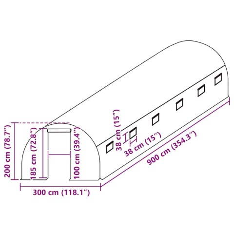 FOLIA NA TUNEL OGRODOWY POSZYCIE DO SZKLARNI 27M² 3X9X2M