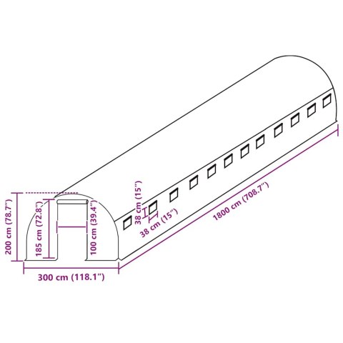 FOLIA NA TUNEL OGRODOWY POSZYCIE DO SZKLARNI 54M² 3X18X2M