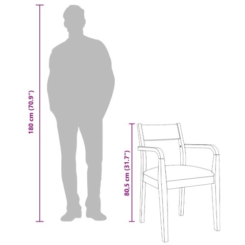 KRZESŁA DO JADALNI Z PODUSZKAMI 2 SZT. DREWNO LITE GUMA