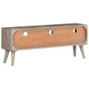SZAFKA POD TV SZARA 130X35X51CM LITE SUROWE DREWNO MANGO