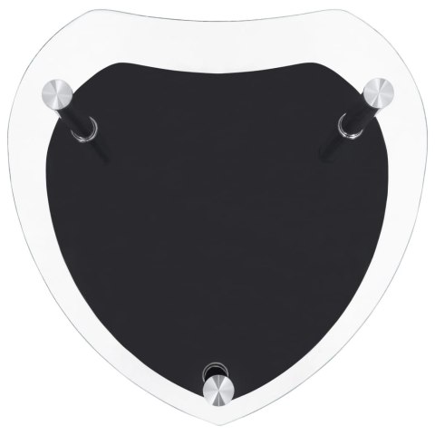 2-POZIOMOWY STOLIK 38X38X50CM PRZEZROCZYSTE I CZARNE SZKŁO