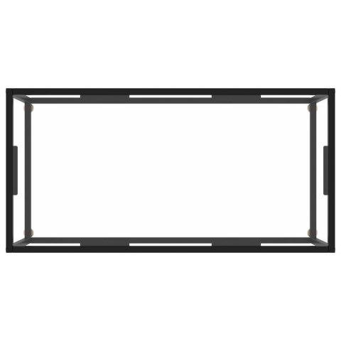 STOLIK HERBACIANY CZARNY HARTOWANE SZKŁO 100X50X35CM