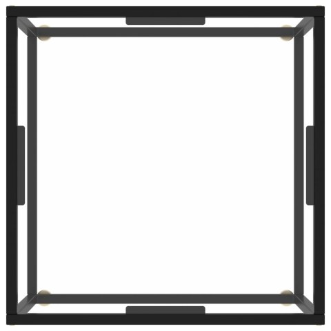 STOLIK HERBACIANY CZARNY HARTOWANE SZKŁO 60X60X35CM