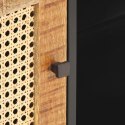 SZAFKA POD TV 90X30X40CM DREWNO MANGO I NATURALNA TRZCINA