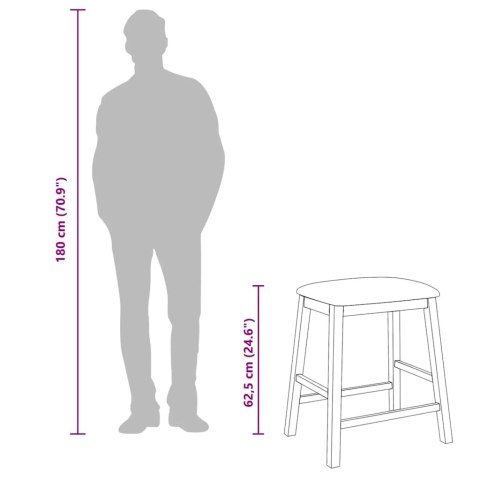 KRZESŁA BAROWE 2 SZT BIAŁE LITE DREWNO KAUCZUKOWE