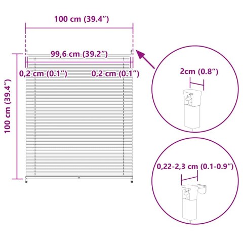 PLISOWANA ROLETA BIAŁA (100X100CM).