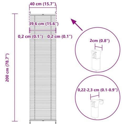 ROLETA PLISOWANA 40X200CM BIAŁA
