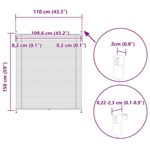 ROLETA PLISOWANA BIAŁA (110X150CM)