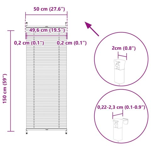 ROLETA PLISOWANA BIAŁA 50X 150CM