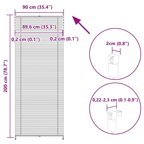 ROLETA PLISOWANA BIAŁA 90X200CM