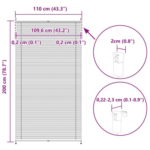 ROLETA PLISOWANA KREMOWA (110X200CM).
