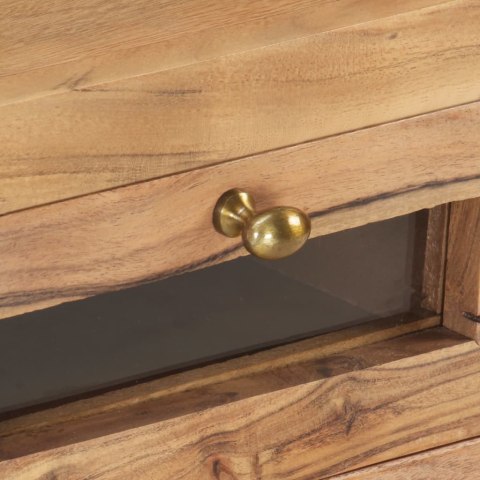 SZAFKA POD TELEWIZOR 110X30X40CM DREWNO AKACJOWE