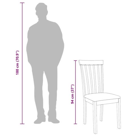 KRZESŁA DO JADALNI Z PODUSZKAMI 2 SZT. BIAŁE LITE DREWNO GUMOWE