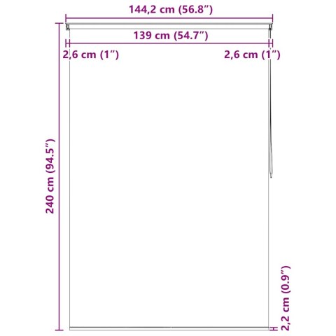 ROLETA PRYSZNICOWA 140X240CM Z NAPISAMI