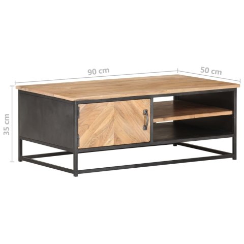 STOLIK KAWOWY 90X50X35 LITE DREWNO AKACJOWE