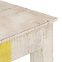STOLIK KONSOLOWY BIAŁY 115X35X77CM SUROWE DREWNO MANGO