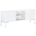 SZAFKA POD TV BIAŁA 115X30X46CM LITE DREWNO MANGO