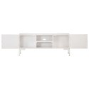 SZAFKA POD TV BIAŁA 115X30X46CM LITE DREWNO MANGO