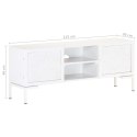 SZAFKA POD TV BIAŁA 115X30X46CM LITE DREWNO MANGO