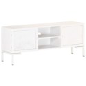 SZAFKA POD TV BIAŁA 115X30X46CM LITE DREWNO MANGO