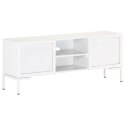 SZAFKA POD TV BIAŁA 115X30X46CM LITE DREWNO MANGO