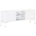 SZAFKA POD TV BIAŁA 115X30X46CM LITE DREWNO MANGO