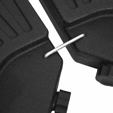 PODSTAWA POD PARASOL W FORMIE WACHLARZA 4 ELEMENTY CZARNA