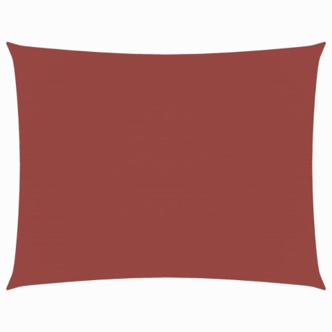 PROSTOKĄTNY ŻAGIEL PRZECIWSŁONECZNY WODOODPORNY OGRODOWY MARKIZA TARAS 2,5X4M TERAKOTA