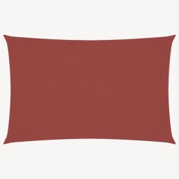 PROSTOKĄTNY ŻAGIEL PRZECIWSŁONECZNY WODOODPORNY OGRODOWY MARKIZA TARAS 2,5X5M TERAKOTA