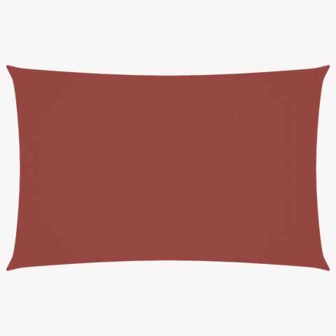 PROSTOKĄTNY ŻAGIEL PRZECIWSŁONECZNY WODOODPORNY OGRODOWY MARKIZA TARAS 2,5X5M TERAKOTA