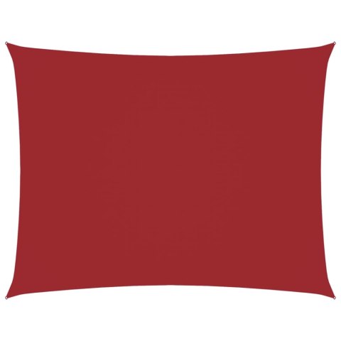 PROSTOKĄTNY ŻAGIEL PRZECIWSŁONECZNY WODOODPORNY OGRODOWY MARKIZA TARAS 3,5X4,5M CZERWONY