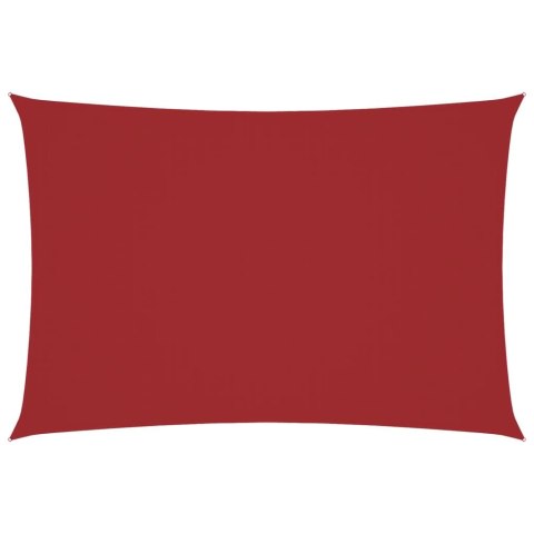 PROSTOKĄTNY ŻAGIEL PRZECIWSŁONECZNY WODOODPORNY OGRODOWY MARKIZA TARAS 3X6M CZERWONY