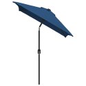 PARASOL OGRODOWY NA METALOWYM SŁUPKU 300X200CM LAZUROWY