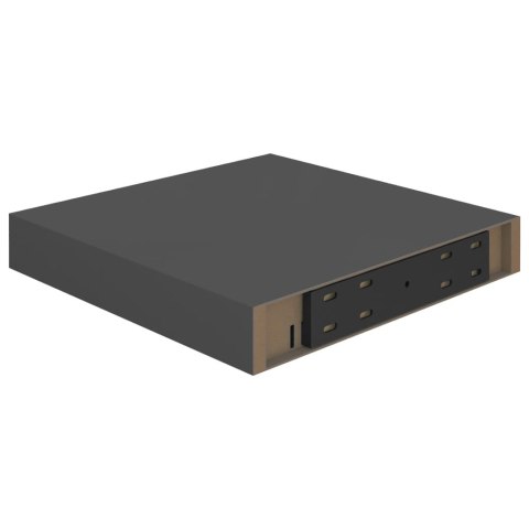 PÓŁKI ŚCIENNE 2 SZT. SZARE POŁYSK 23X235X38CM