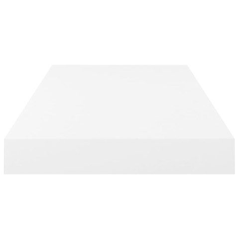 PÓŁKI ŚCIENNE 2 SZT POŁYSK BIAŁE 50X23X3,8 MDF