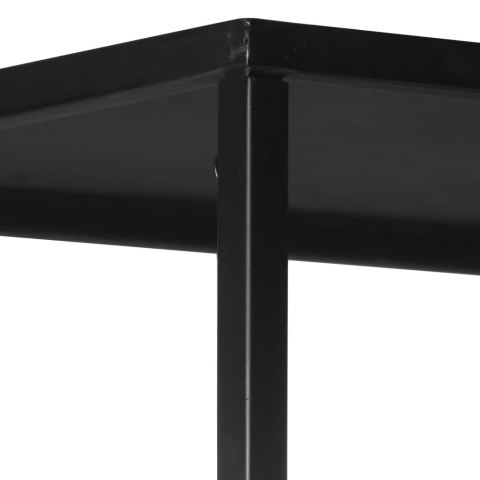 REGAŁ NA KSIĄŻKI 90X35X180CM SUROWE DREWNO MANGO I ŻELAZO