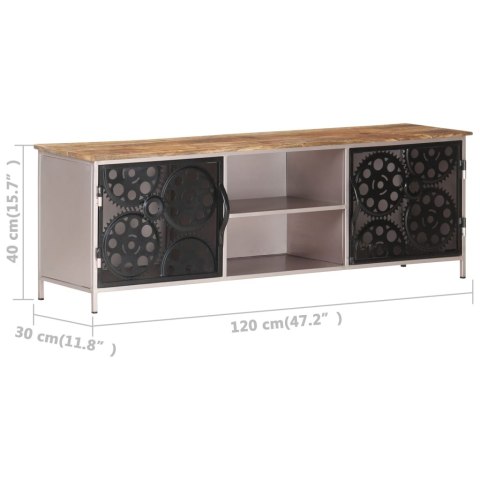 SZAFKA POD TV 120X30X40CM SUROWE DREWNO MANGO
