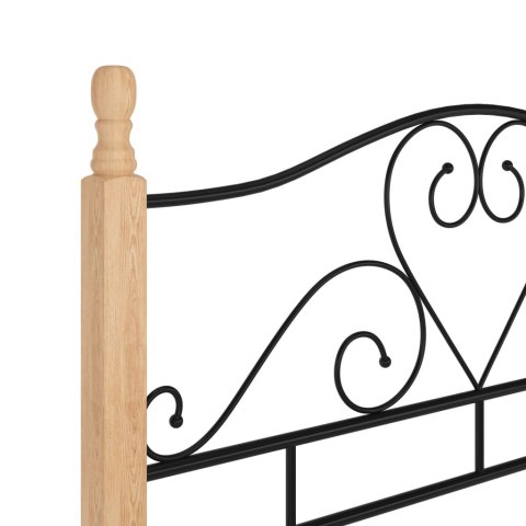 RAMA ŁÓŻKA CZARNA METALOWA 120X200CM